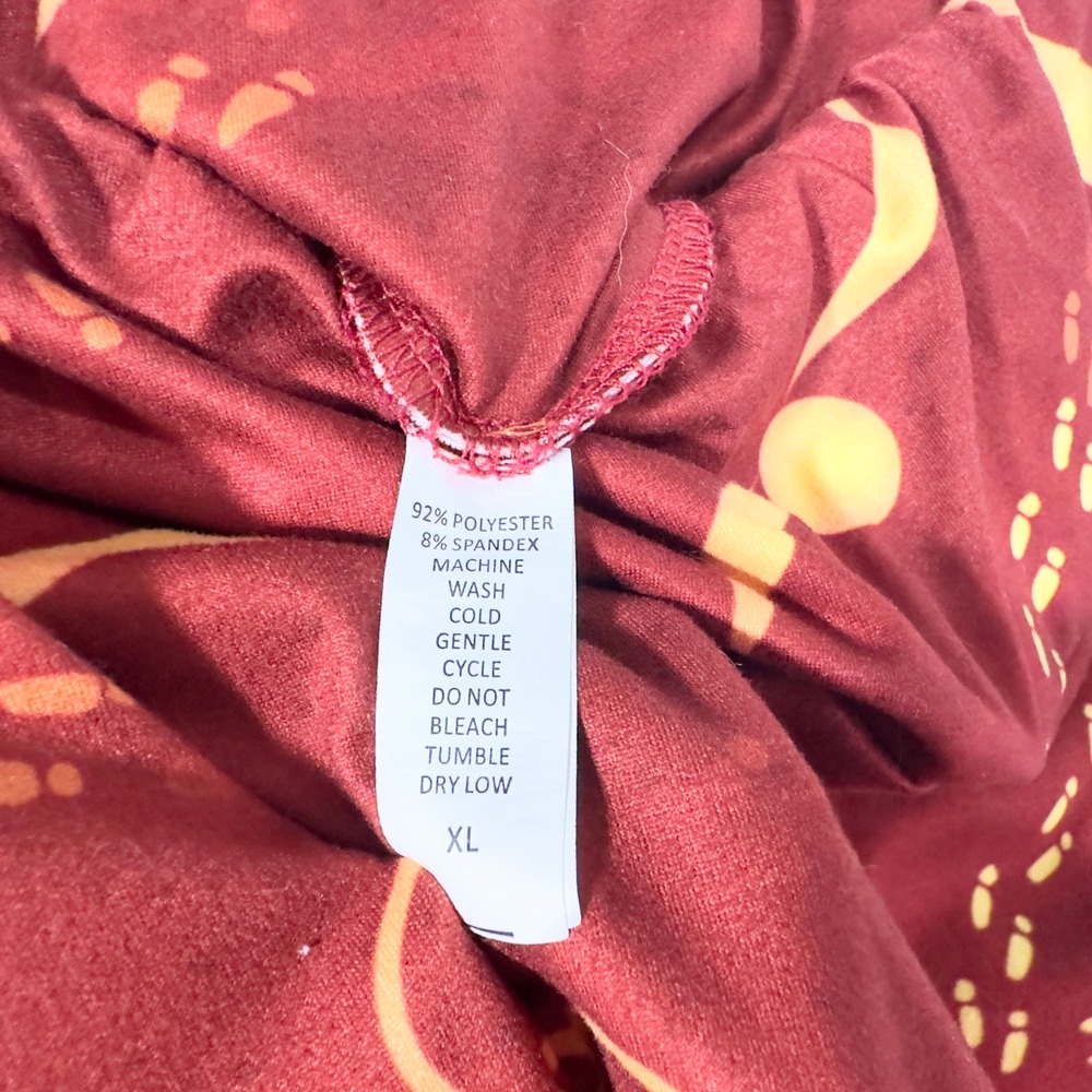Harry Potter Leggings XL Red Gold Quidditch‎ Wizard Broomstick Gryffindor 246 - Picture 3 of 7